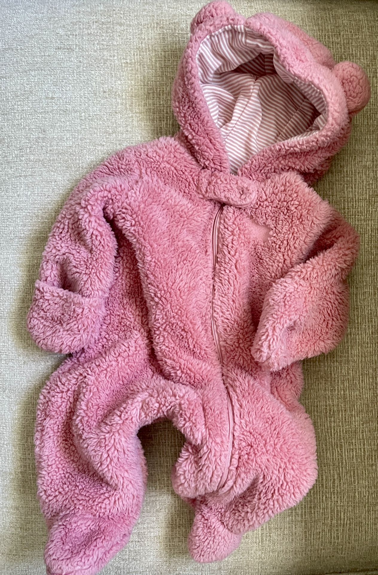 Carter’s Sherpa Baby Long Sleeve Hooded Jumpsuit $5