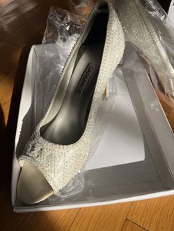 Caparros Beaded Ivory Women’s High Heel Shoes Size 8M