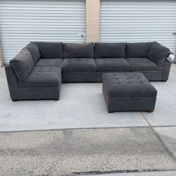 *Free Delivery* Gray Thomasville Modular Sectional Couch Sofa 