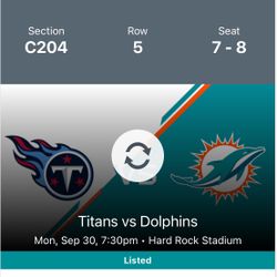 Miami Dolphins VS Tennessee Titans 