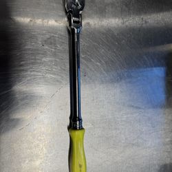 Snap On 3/8" FHLFD80 HI VIZ YELLOW Flex Head Ratchet