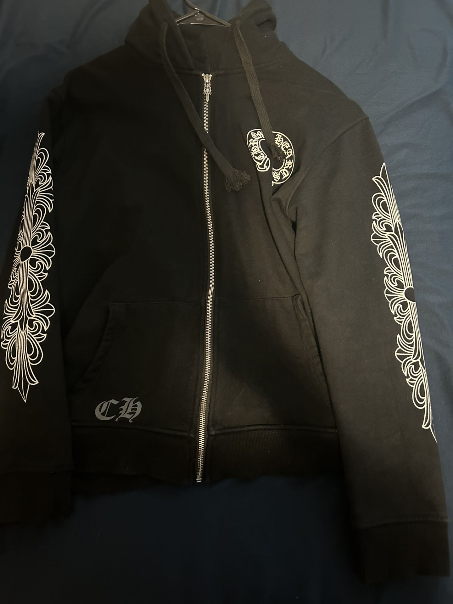 chrome hearts hoodie black size medium 