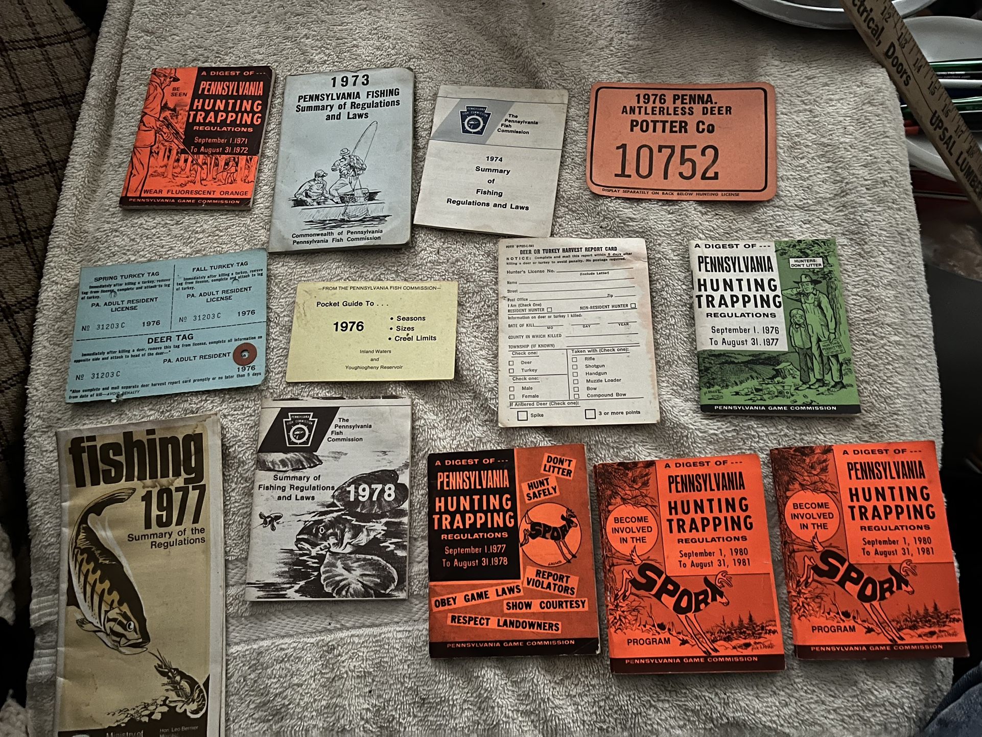 1970’s Pa Hunting-Fishing Regulations