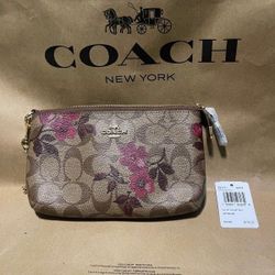 Floral Coach Wristlet