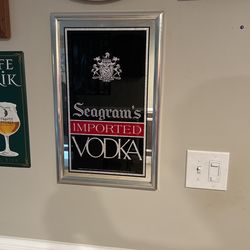 Seagrams Glass Bar Sign