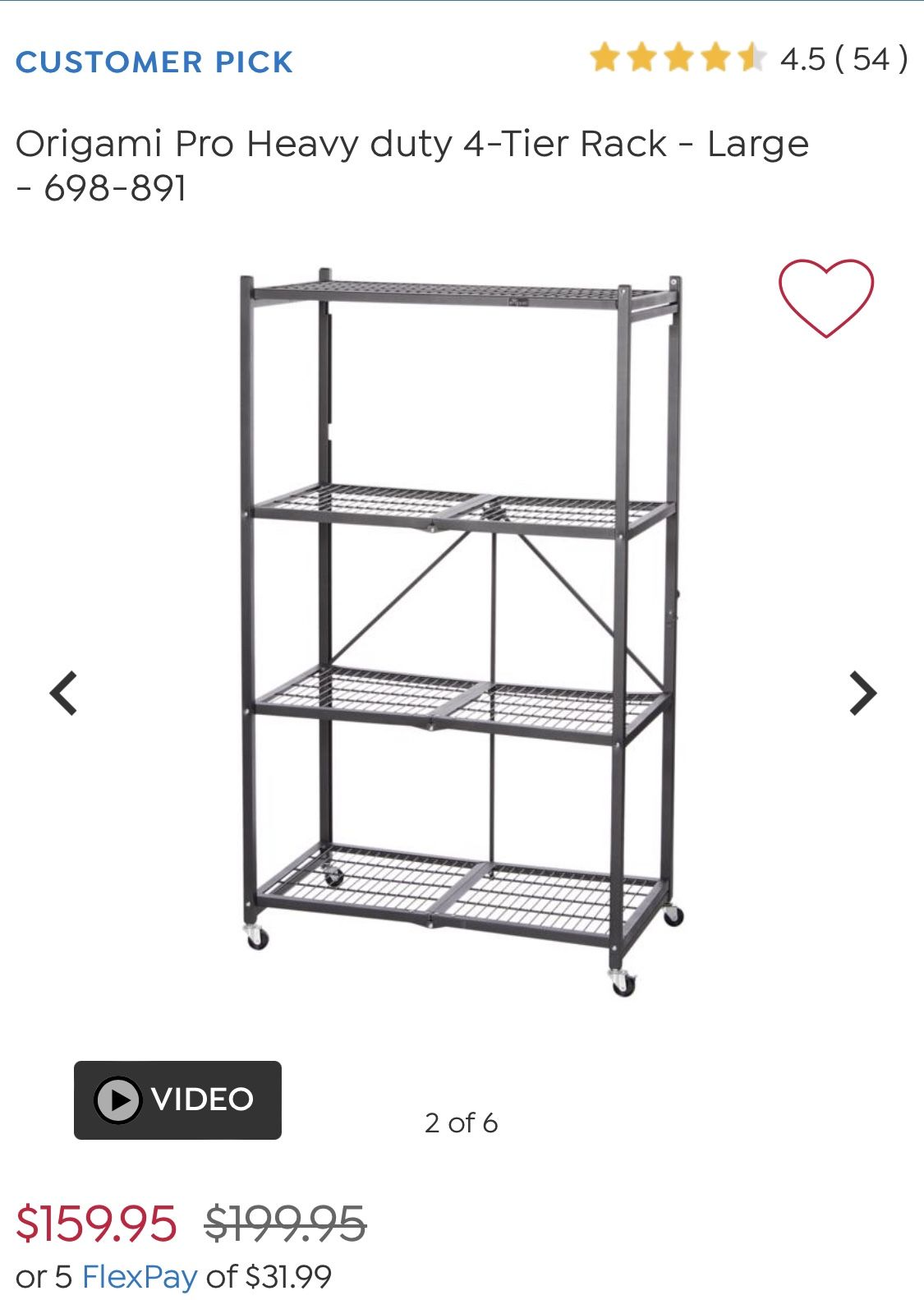 Origami Heavy Duty Large Rack from HSN