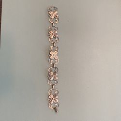 Sterling Silver Shamrock Bracelet 