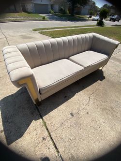 Beige comfortable sofa