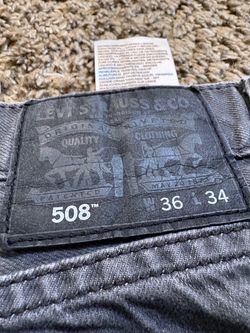 Levi's 508 Gray Denim Tapered Size 36x34 Gray