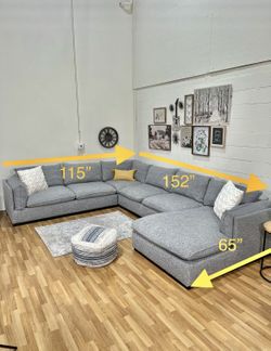 FREE DELIVERY!!! Bobs Furniture "Mirage" 4 pc Sectional Couch ($3K  Retail...60% OFF!!!) for Sale in West Mclean, VA - OfferUp