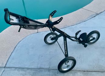 Sun Mountain black Golf Speed Cart V1 3 Wheel Folding Push Cart Collapsible Solid Tires  Good condition