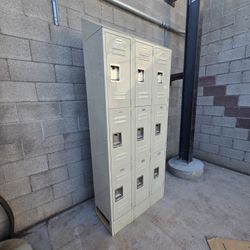 Used 9 Door Metal Locker