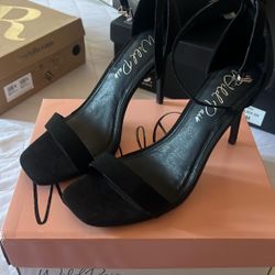 Black Strap Heels