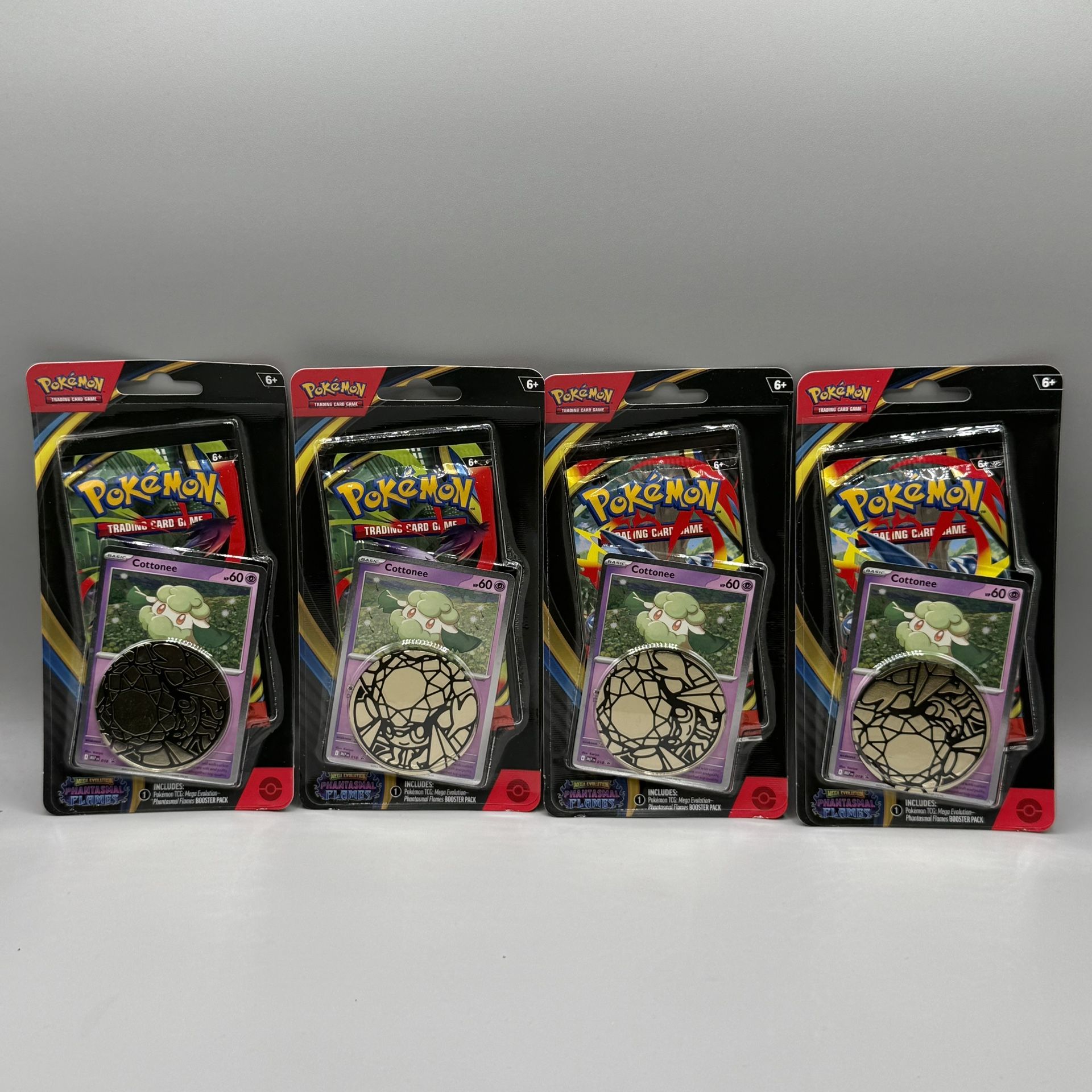 Pokemon TCG Phantasmal Flames Blister Packs With Promo Cards Coin Bundle of 4