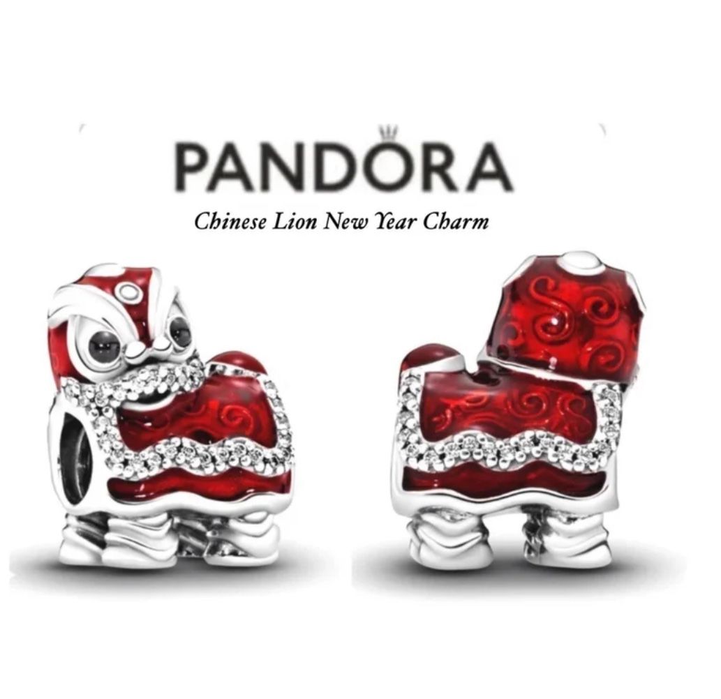 PANDORA Chinese Lion New Year Charm w/box