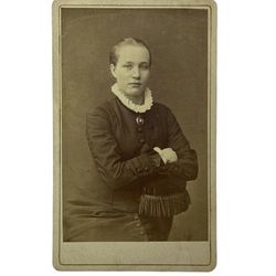 Antique Victorian Era Photograph Women 1870s CDV Photographer M. Selmer Bergen