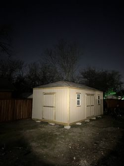 12x24 Hip Roof Custom Shed With Windows And Double Doors