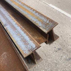 I- Beams ,30 pieces —— 16’.6” Length, 6”height, 4” Width, 3/8” Web , ( New ) 