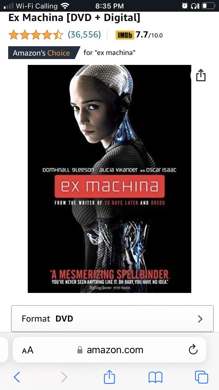 Ex Machina (DVD, 2015)