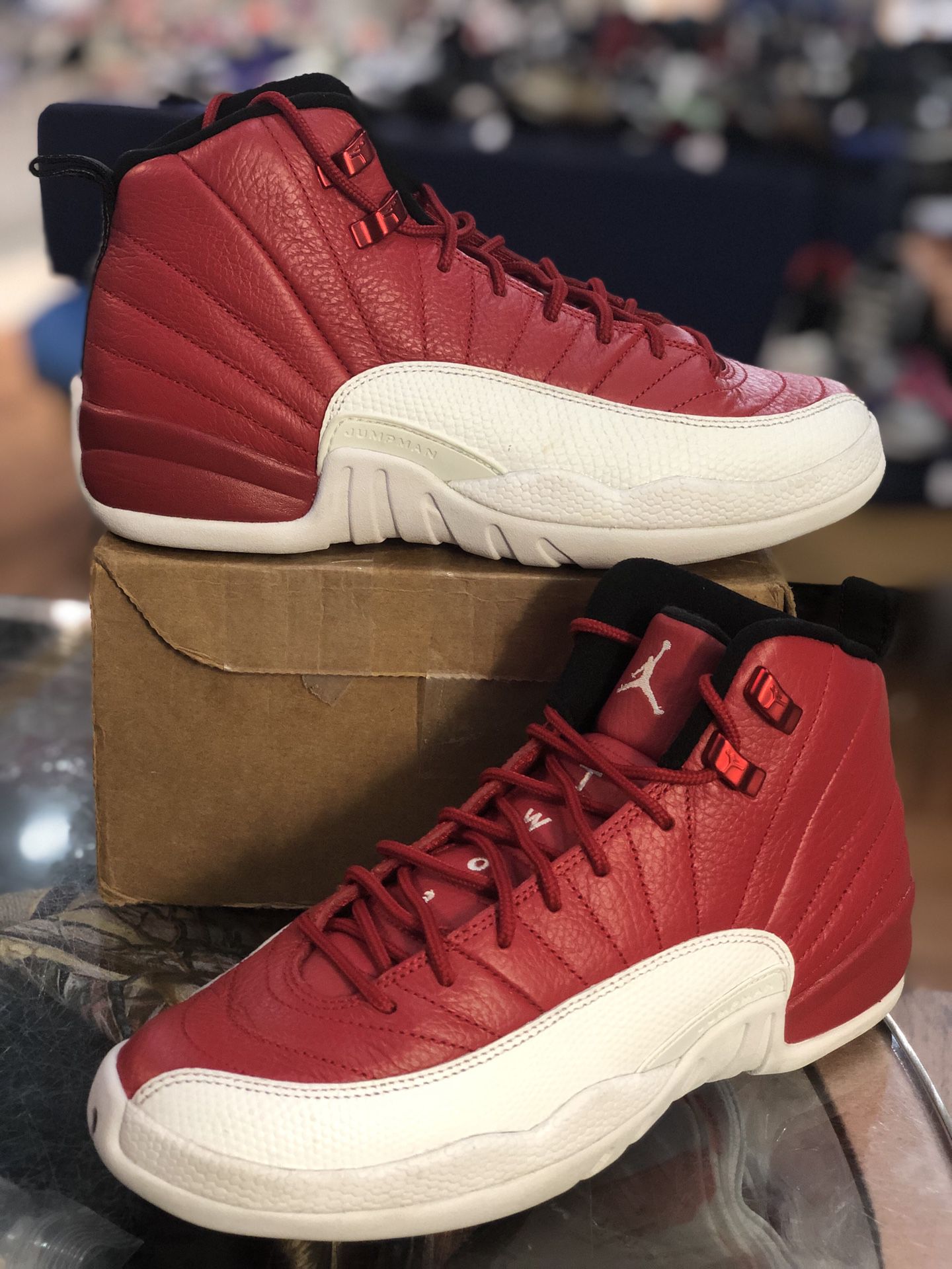 Gym red 12s size 7