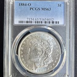 1884-O Morgan Silver Dollar Coin 