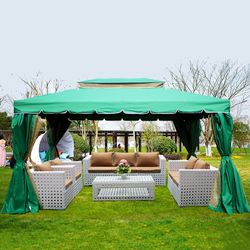 13x19 Outdoor Patio Gazebo Tent With Mosquito Net