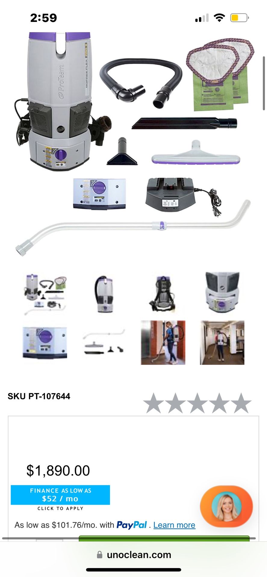 Proteam Wireless Backpack Vacuum