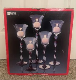 Vintage JCPenny Home Collection Set Of 5 Votive Candleholders 🎄Perfect For The Holidays🎄