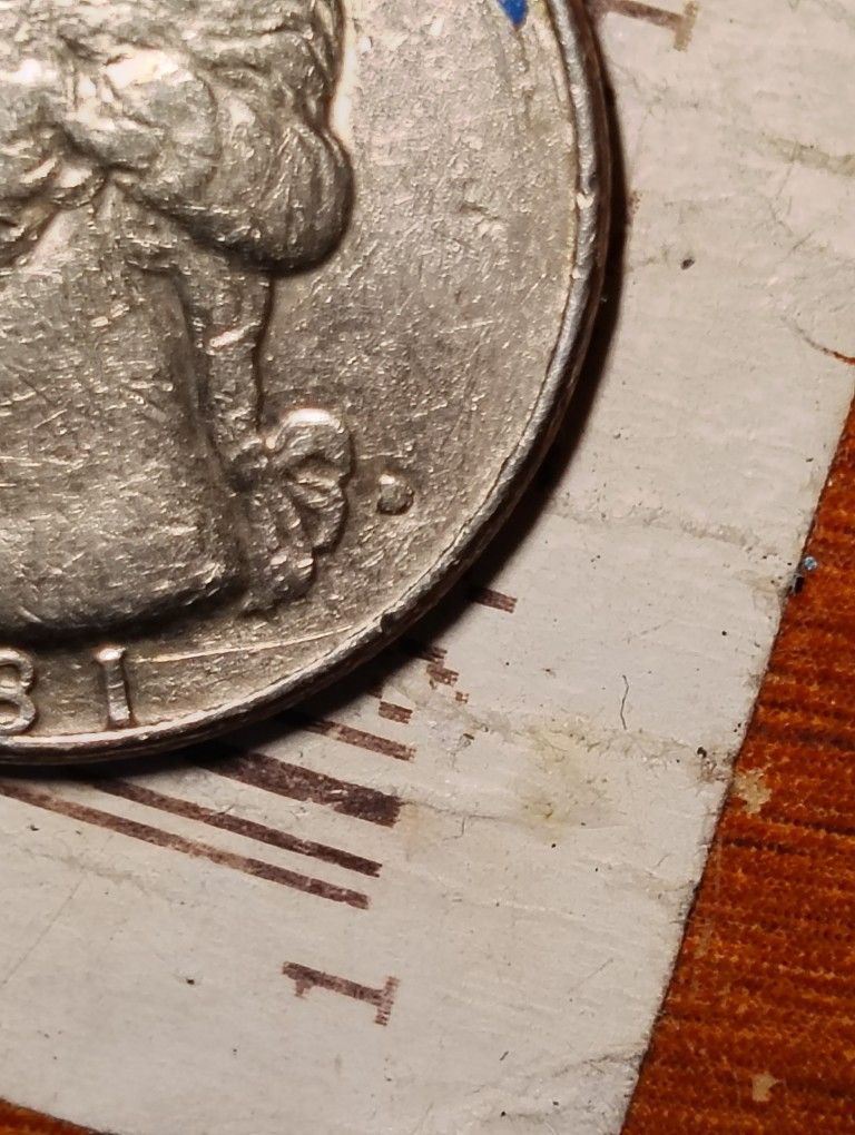 Rare 1981 Filled In D Quarter