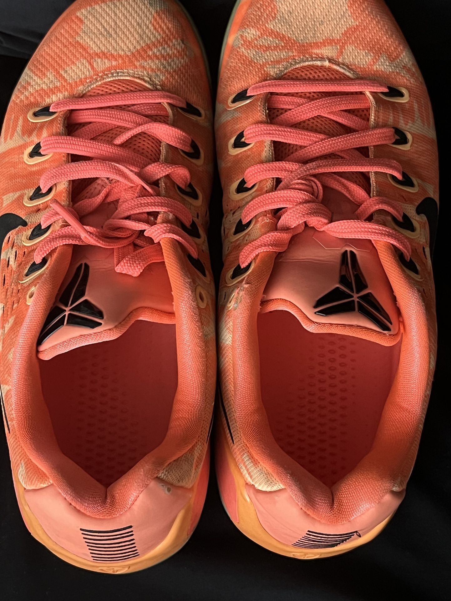 Nike Kobe Bright Peach Mango Orange 646701 Sneakers Size 8.5 Nike Kobe 9 EM Bright Mango | eBay main image 3