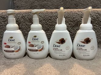 New unopened Dove Coconut & Almond Milk Foaming Hand Wash x4