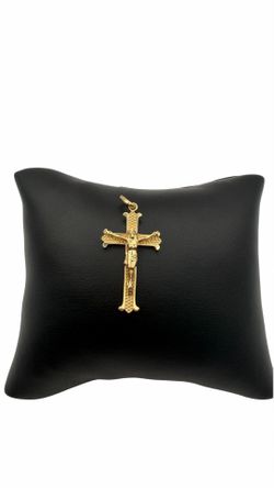 Crucifijo Oro Sólido 14K ✨ No Baño de Oro