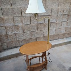 End Table Lamp Magazine Rack 