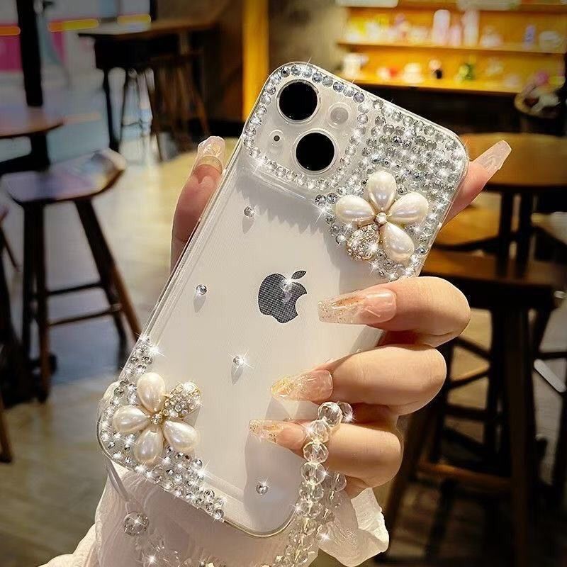 Flash diamond to flower apple 16promax mobile phone case