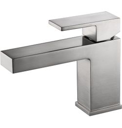 Single Handle Lavatory Faucet PVD Brushed Nickel. 3 available