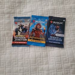 3 Sealed New Magic The Gathering Packs 