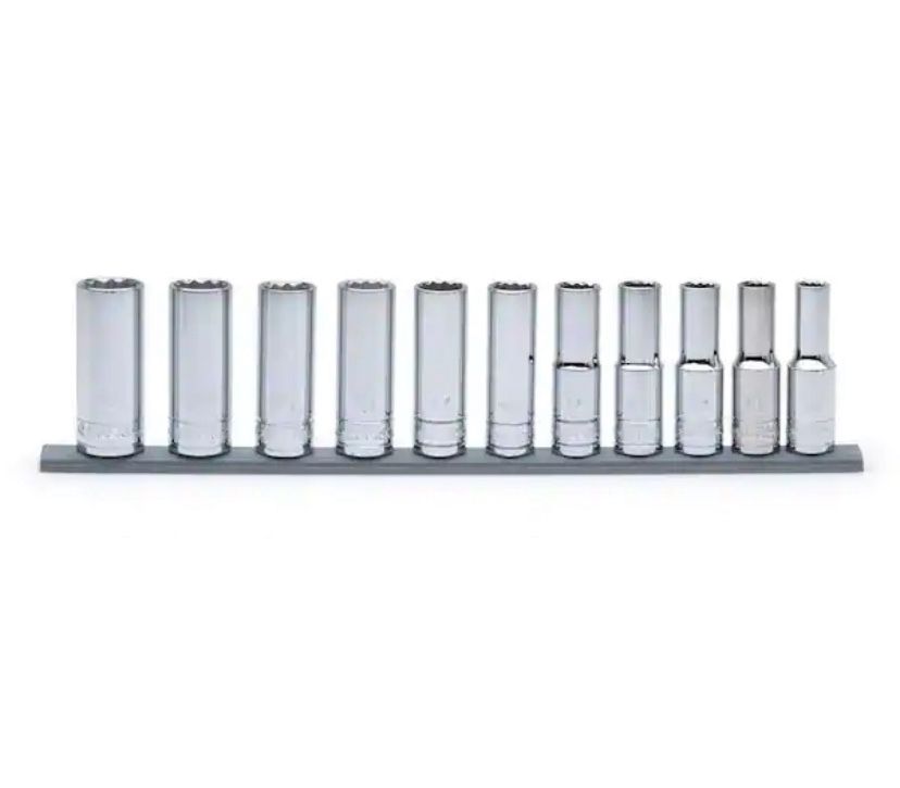 Husky 1/2 in. Drive Deep Metric Socket Set (11-Piece)