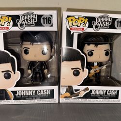 Johnny Cash Funko pop Rocks Folsom Prision #117 Man In Black #116 Vaulted