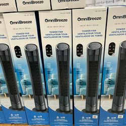 40 Inch Varia Speed Oscillating Tower Fan Omnibreeze Brand 