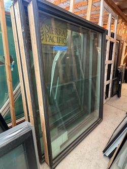 4-iron aluminum picture glass windows 56x71