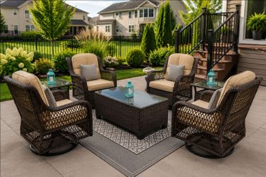 Ken Swivel Glider Chair Conversation Set