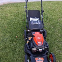 YARDMAX
22 in. 201 cc SELECT PACE 6 Speed CVT High Wheel FWD 3-in-1 Gas Walk Behind Self Propelled Lawn Mower