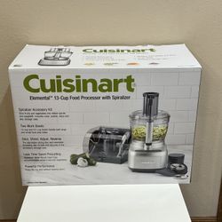 Cuisinart Elemental 13-Cup Food Processor with Spiralizer