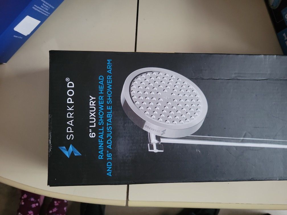 6" RainFall Shower Head And 16" Adjustable Shower Arm