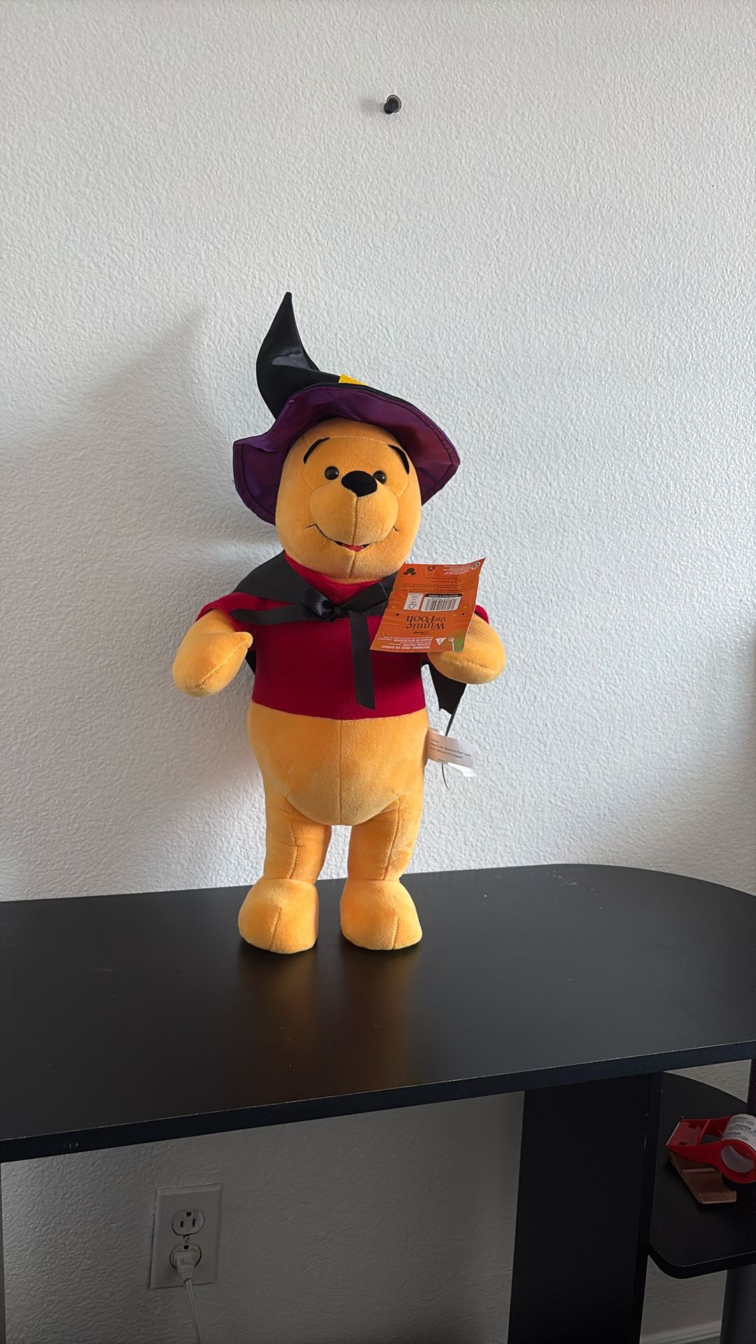 Disney Winnie the Pooh Halloween Witch Plush Greeter/ Brand New!