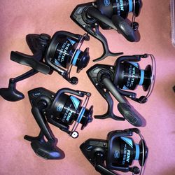 5 brand new Penn Wrath 4000 fishing reels and Shimano FX 7’ spinning combos 
