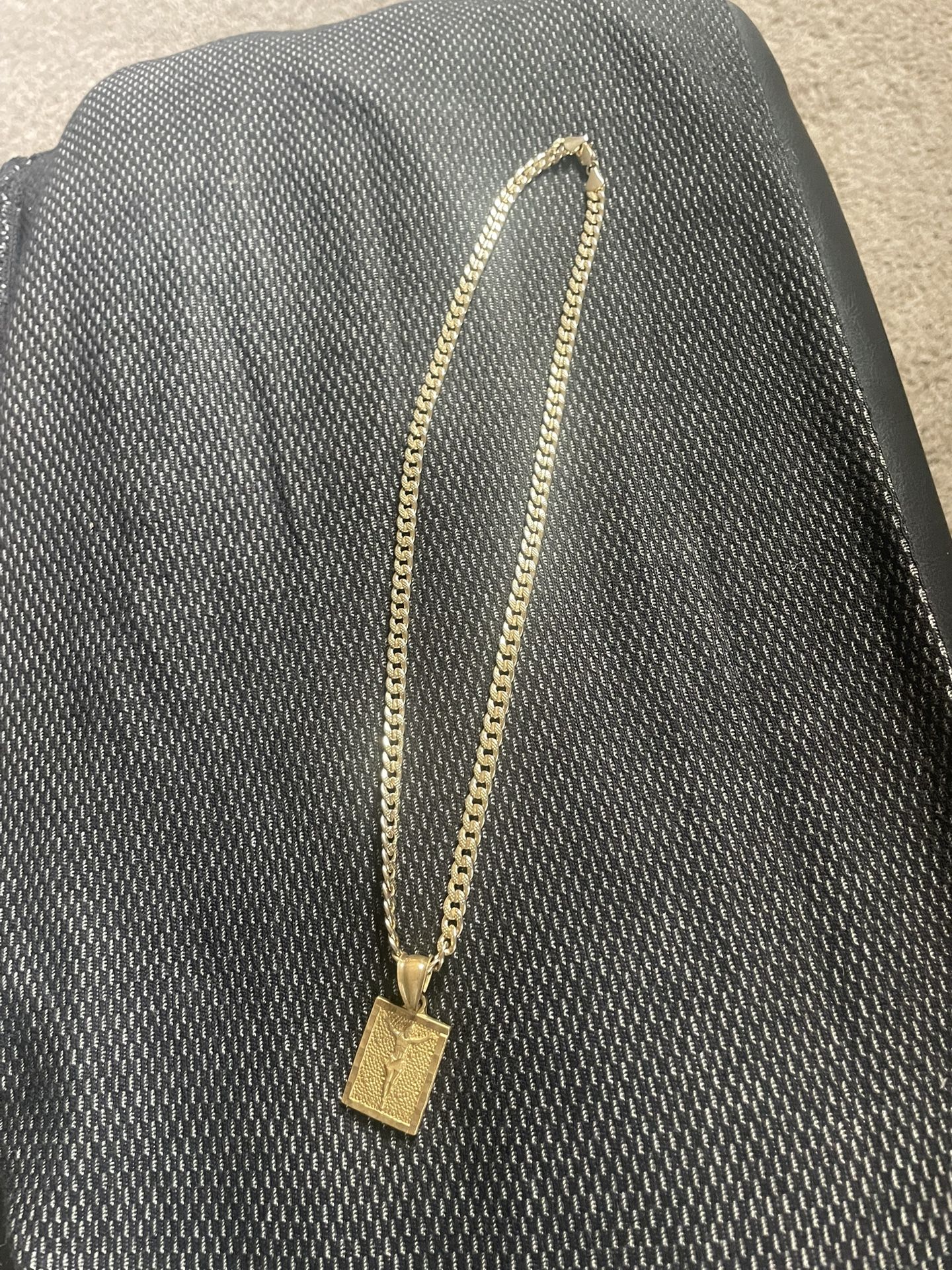 14k Gold Plated Chain And Pendant