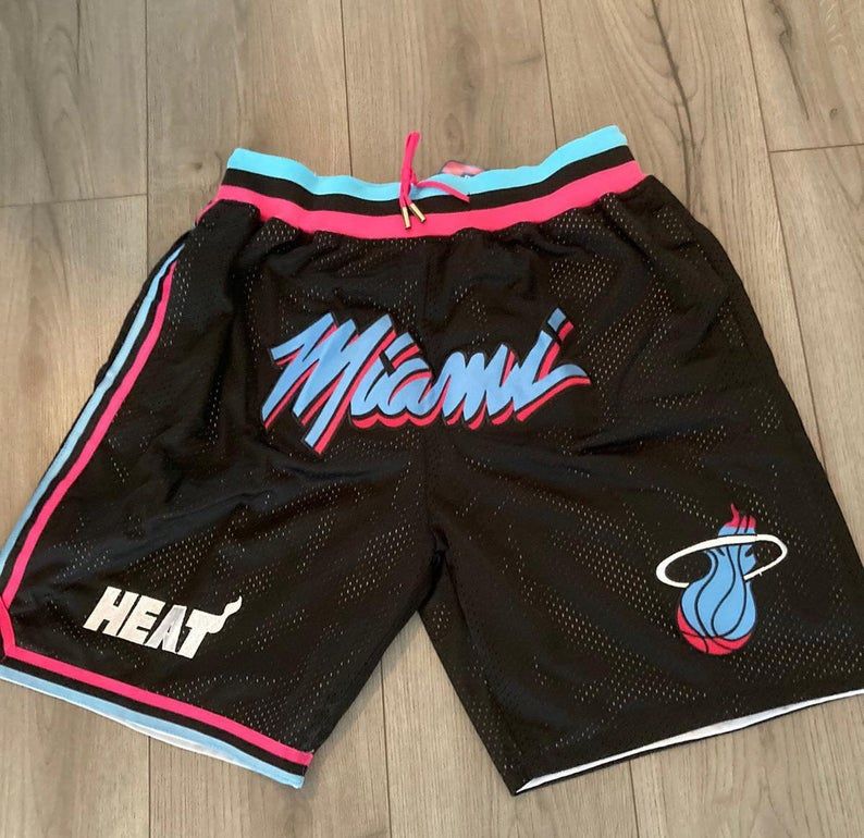 Shop Pro Standard Miami Heat Pro Team Shorts BMH352223-BLK black
