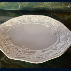 NATURE  Ceramic Oval Fruit Plate - Vintage - MINT