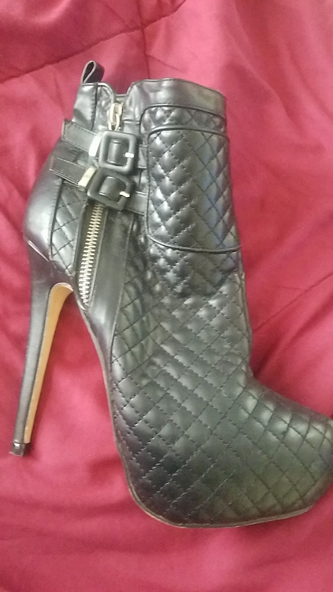black high heel boots size 9